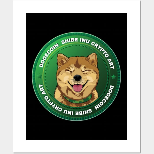 Shiba Funny Crypto Art #2 Wall Art by PunnyPoyoShop